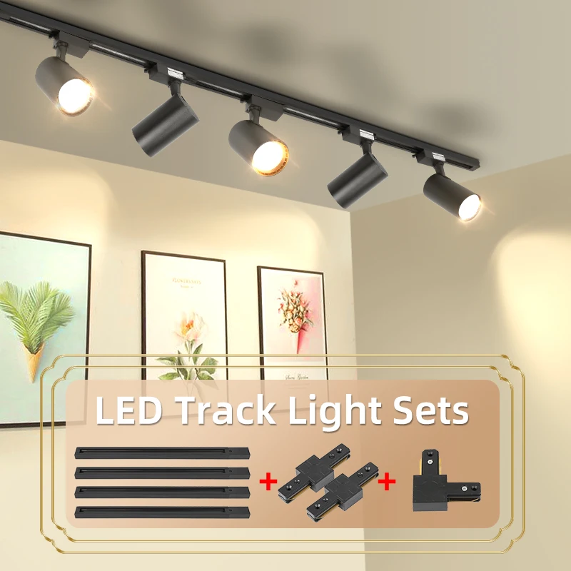 Điểm LED Theo Dõi COB Vỏ Đầy Đủ 220V Sọc Chiếu Sáng Cho Trang Trí Nhà Đường Sắt Điểm Đèn Âm Trần Chiếu phòng Store Đèn