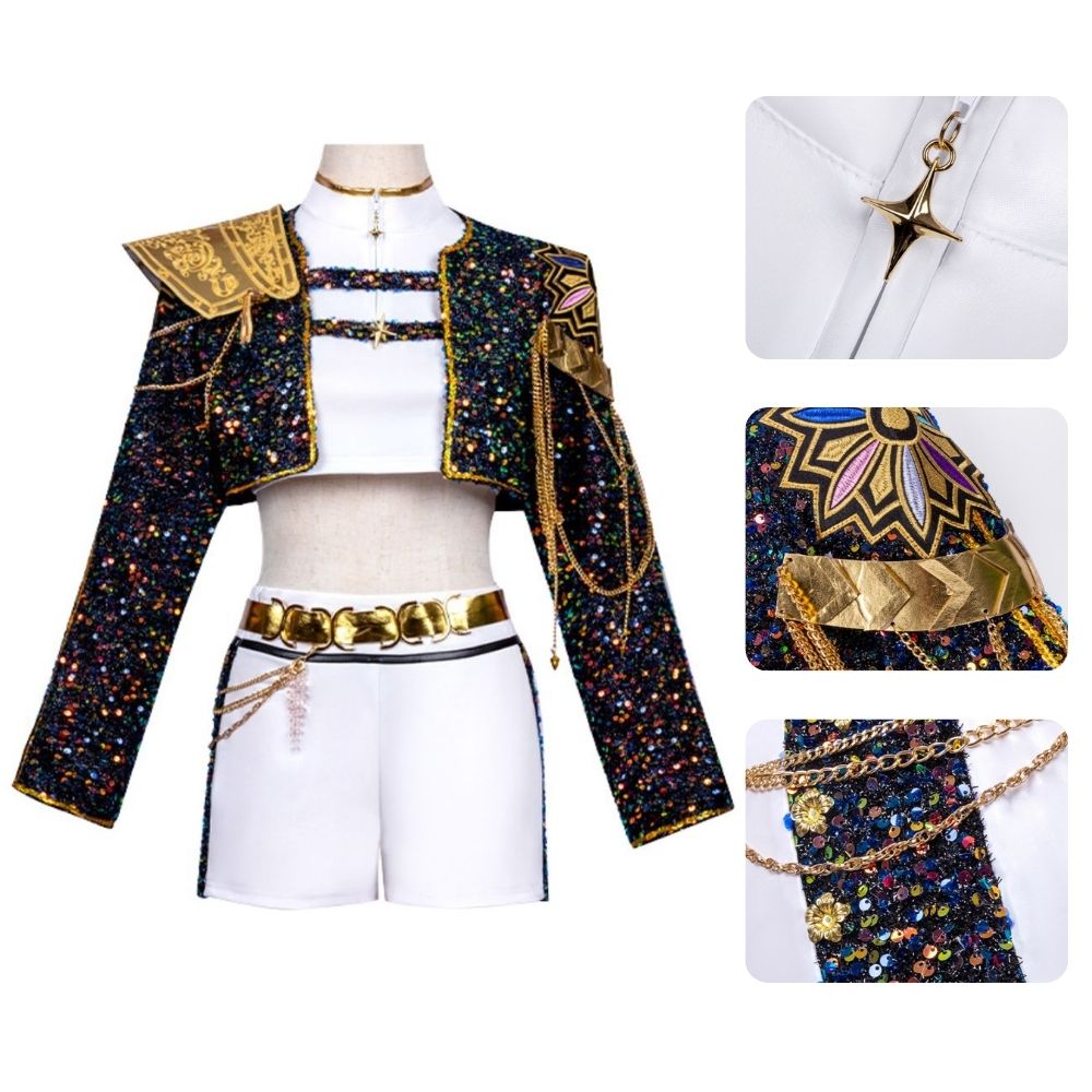 Girls Roleplay Glitter Costume Cosplay Shiny Costume Cosplay Disguise for Women Suit Outfits Halloween Xmas Carnival Party Suit