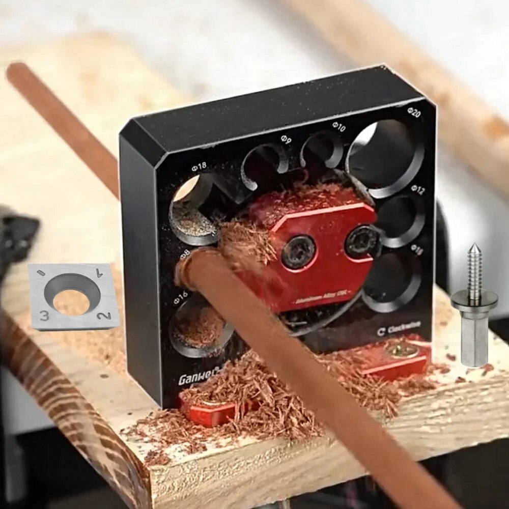 調整可能なダボメーカージグ 8 ミリメートル-20 ミリメートル超硬刃木工電気ドリルフライスダボ丸棒補助ツール