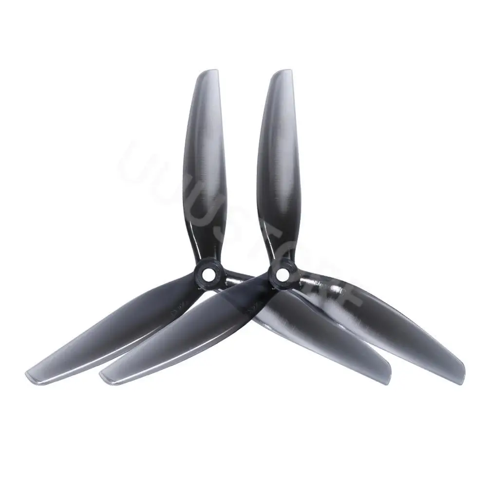 4PCS HQProp 7X4X3 7040 7 zoll 3 klinge/tri-blatt Propeller Hellgrau (2CW + 2CCW) Polycarbonat für FPV RC Drone
