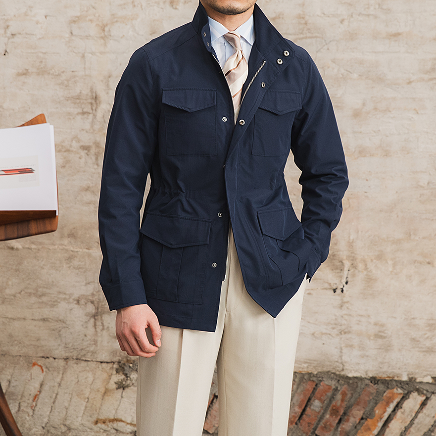 แจ็กเก็ตกันน้ำสำหรับผู้ชาย jaket inggris M65แนวเรโทรสามฤดูในฤดูใบไม้ผลิและฤดูร้อน