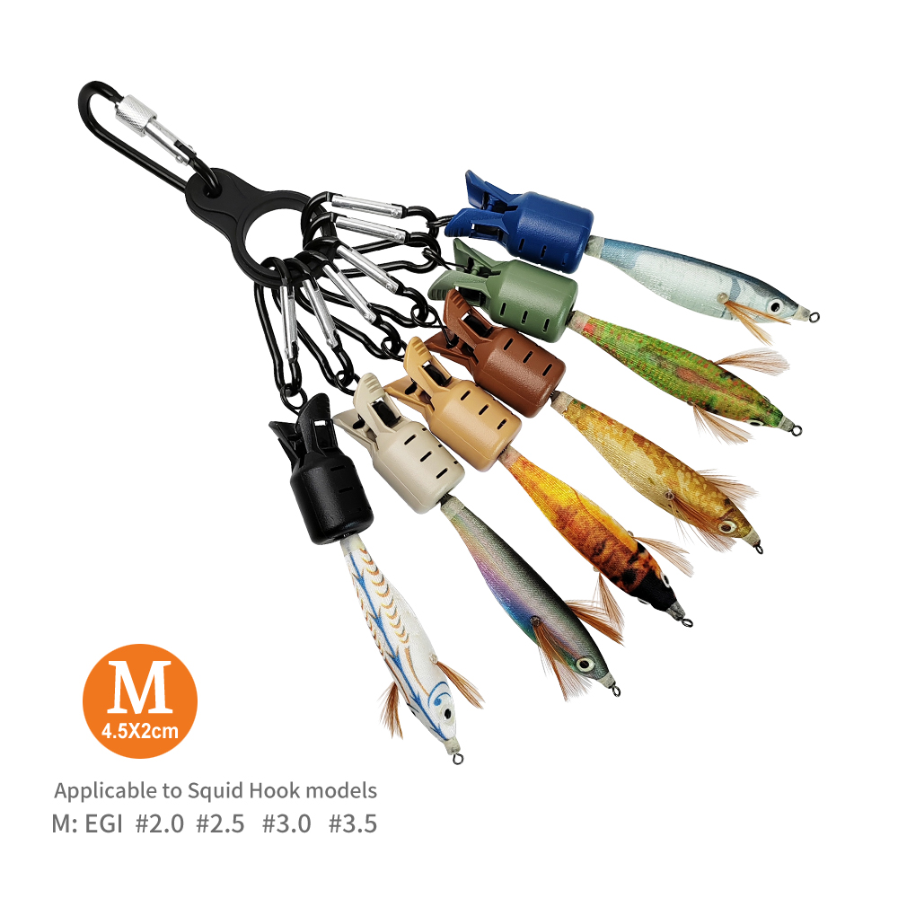 새로운 6pcs 낚시 후크 보호 커버 M #   PVC 나무 새우 문어 에기 오징어 후크 커버 낚시 도구