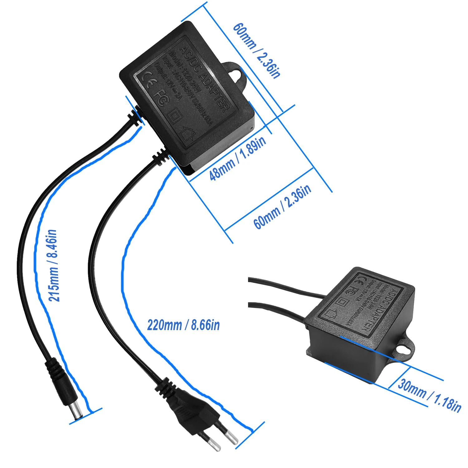 Netzteil DC12V 2A EU Stecker Im Freien Wasserdicht Für CCTV Sicherheit Überwachung Kamera Ladegerät NVR DVR Router Eingang AC110V-240V