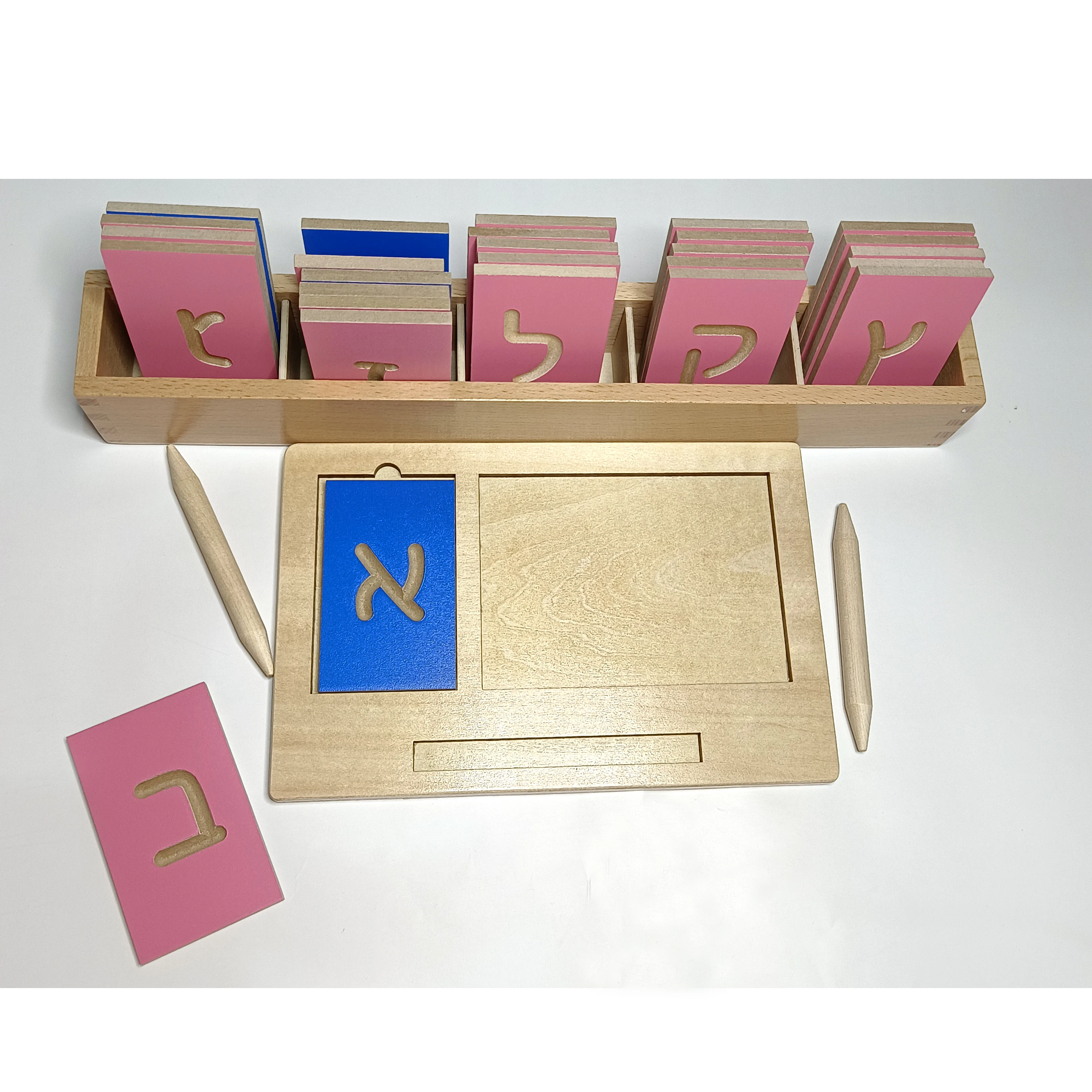 Иврит Блок Принт אלפ ע Xoü Mini Tracing Board материалы Монтессори язык деревянные игрушки буквы галстуки
