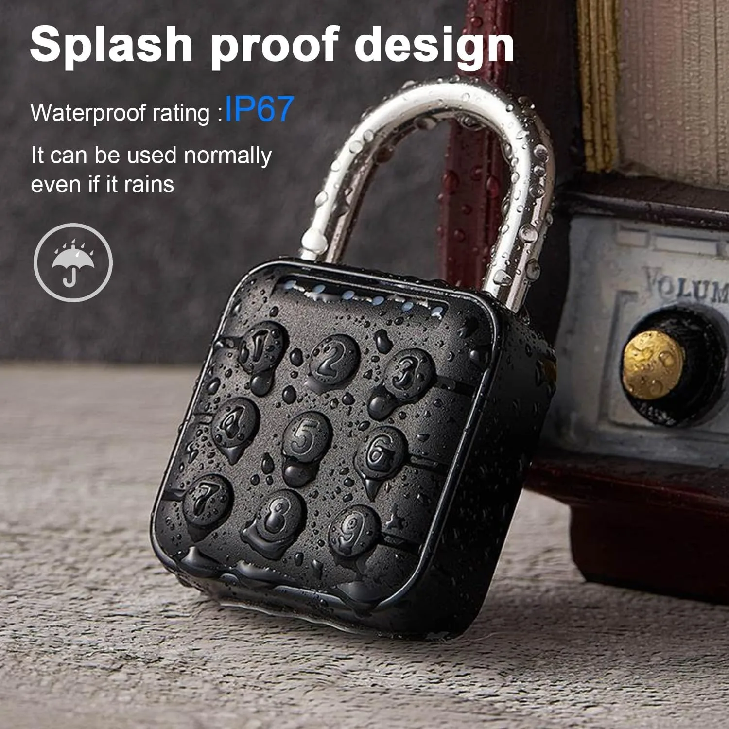 CDOK SY12 smart padlock, IP65 waterproof, suitable for school/gym lockers, suitcases, eliminating the trouble of carrying keys