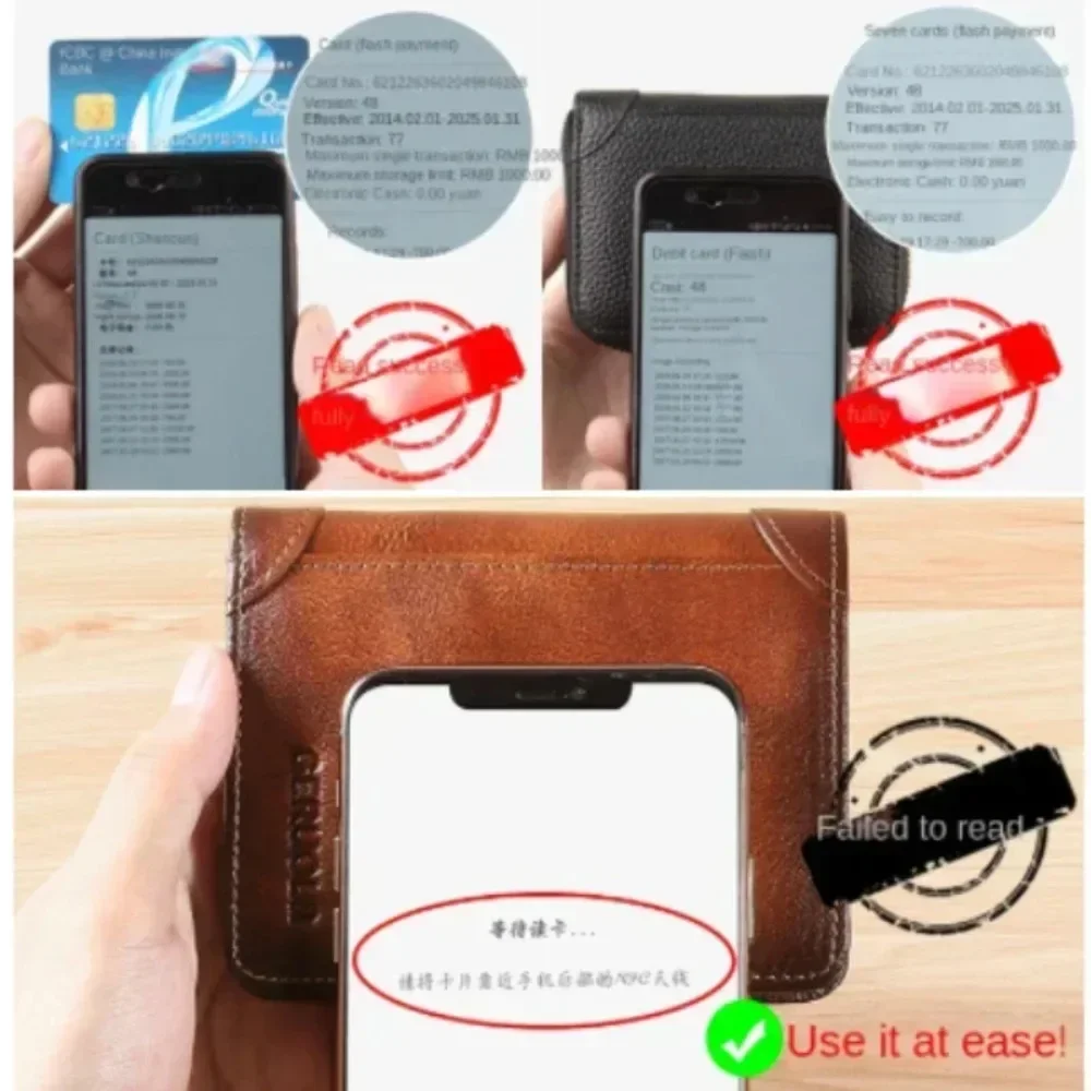 กระเป๋าสตางค์ผู้ชายหนังแท้ Rfid Blocking Trifold กระเป๋าสตางค์ Vintage บางสั้น Multi Function ID บัตรเครดิตผู้ถือกระเป๋าสตางค์ชายเงิน