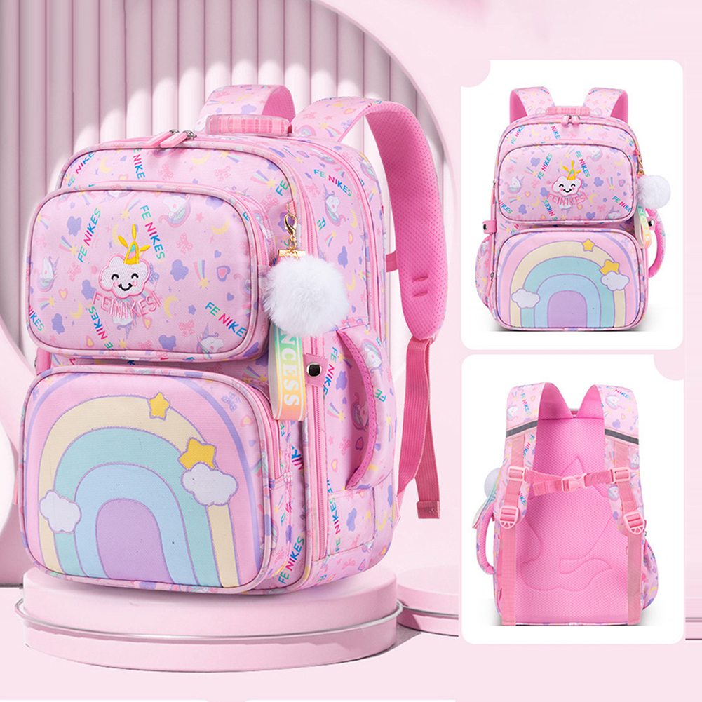 Niedlicher Rucksack für Grundschüler, stilvoll, tragbar, vielseitig einsetzbar, atmungsaktiv, Vorschul-Bücher-Tasche, Geschenk für den Schulanfang, Mädchen