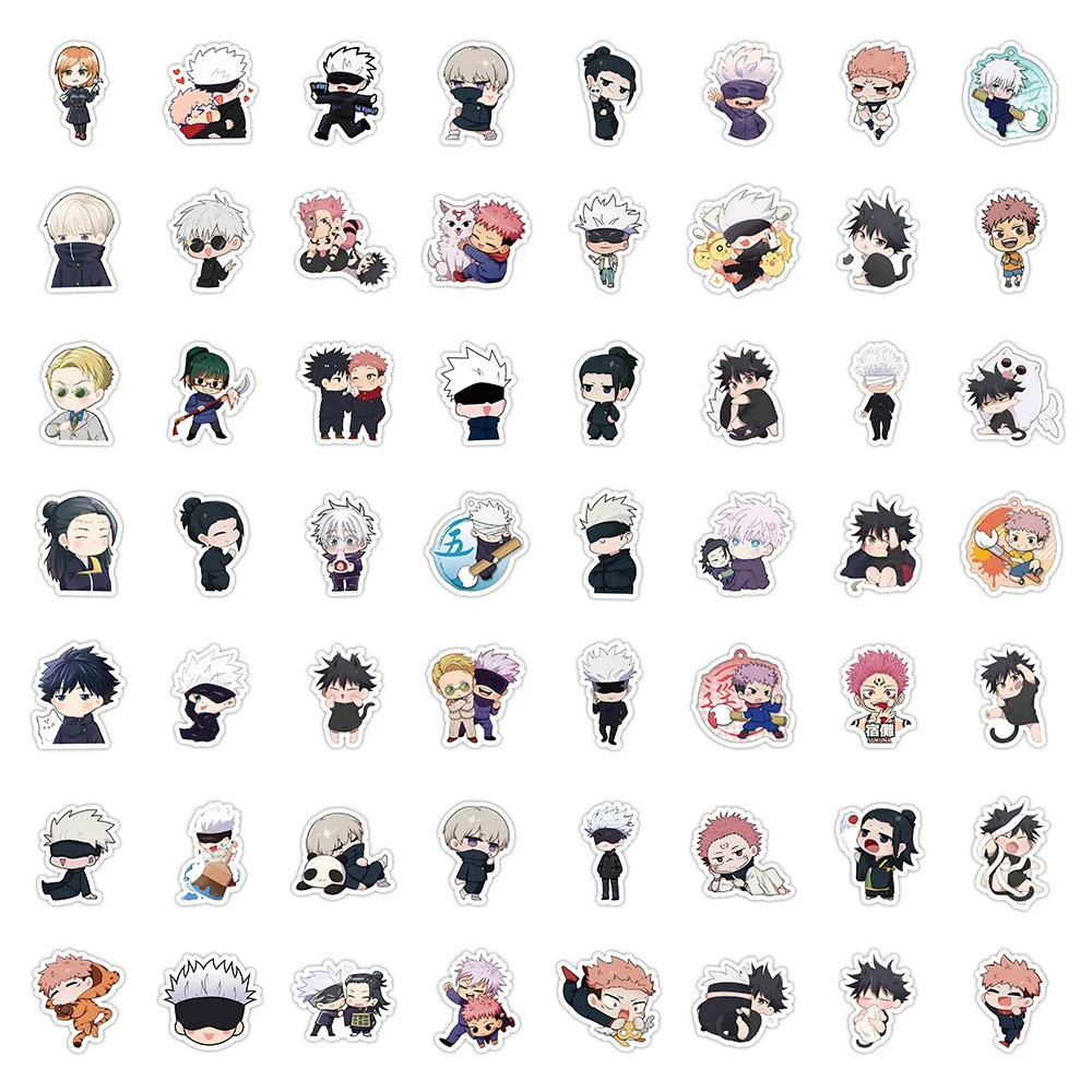 10/30/60pcs Jujutsu Kaisen 애니메이션 스티커 귀여운 Satoru Gojo Itadori Yuji 만화 스티커 전화 노트북 일기 Kawaii Graffiti 데칼