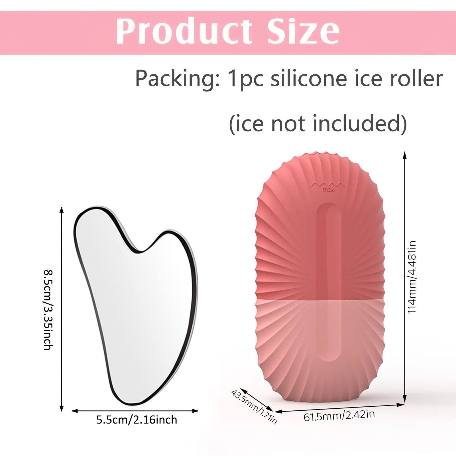 Ice Face Roller Stainless Steel Gua Sha Tool Set Skin Care Beauty Set Face Massage Roller Lifting Contouring Tool Reusable