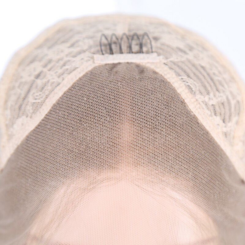 Peruca frontal de renda sintética para mulheres, cabelos lisos longos, cabelo de bebê, resistente ao calor, cosplay de festa, preto, loiro