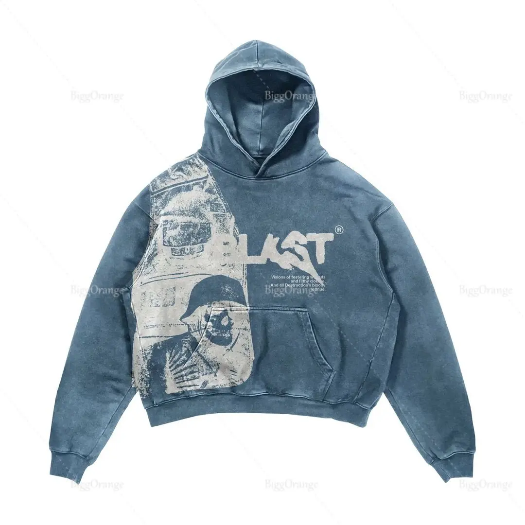 เสื้อโค้ทมีฮู้ด Y2K ย้อนยุคเสื้อโค้ทสตรีทแวร์แบบลำลองสไตล์โกธิคมีฮู้ดพิมพ์ลายกะโหลกแบบ2024แนวเรโทรฮาราจูกุชายเสื้อผ้าผู้ชาย