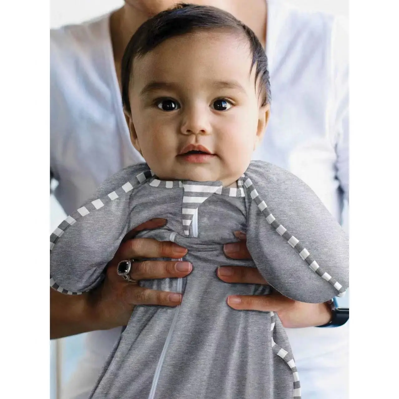 Insular ทารกแรกเกิดเด็กทารก Anti-Startle ถุงนอนผ้าฝ้ายห่อตัวเด็กรับผ้าห่ม Swaddling ทารก Sleepsacks