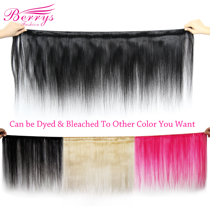 Berrys-黒人女性のための人間の髪の毛のエクステンション,織られたストレートの髪のよこ糸のセット,10-36インチ,1/3/4個
