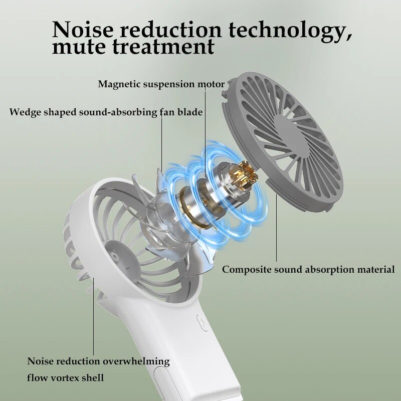 2024 ใหม่มาถึง Min Wind Air Cooling แบบพกพา Usb Desktop ชาร์จมือถือพัดลมตะขอ