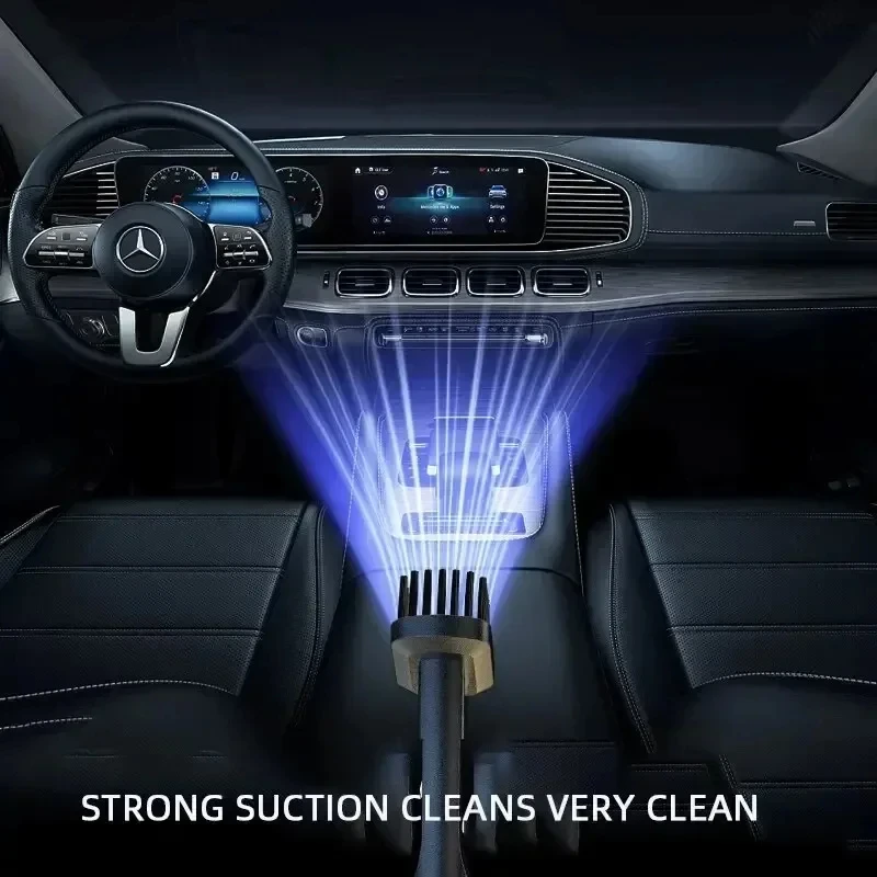 120w aspirador de pó portátil para carro, carregamento usb, portátil, sem fio, sucção poderosa para automóvel/casa/escritório/pêlos de animais de estimação