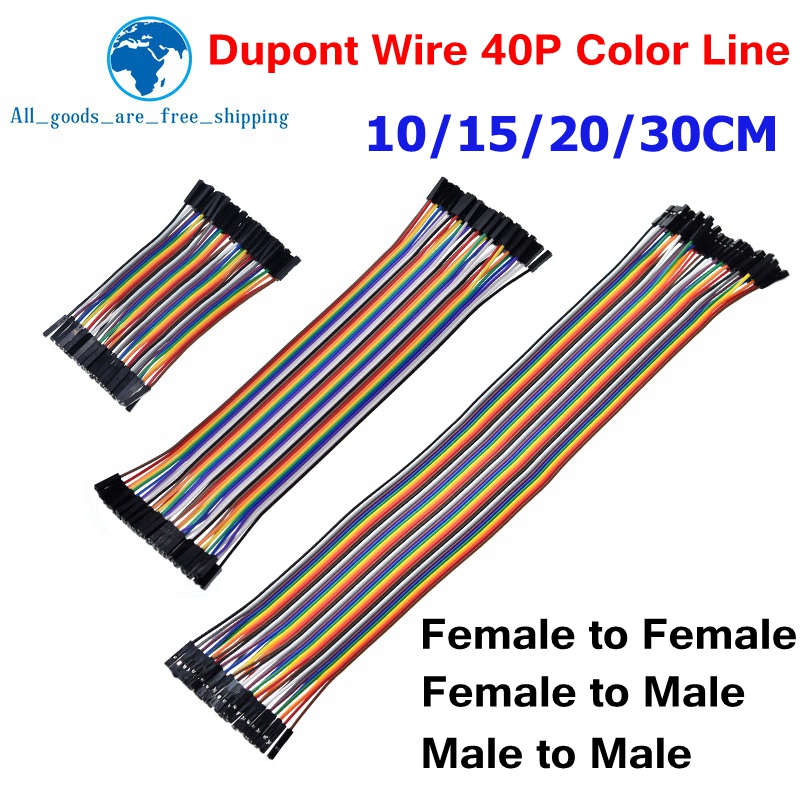 Bật Lửa Dupont Tuyến 10CM 20CM 30CM 40Pin Đực + Nam Đến Nữ Và Nữ Cho Nữ dây Nhảy Dây Dupont Dây Cáp Cho Arduino DIY