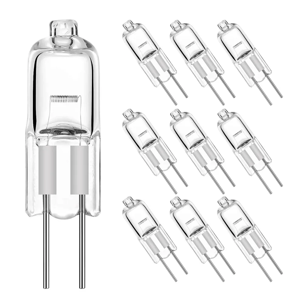 10pcs G4 Halogen Bulb 12V 20W G4 Halogen Bulbs Light Globe Lot JC Bi-Pin LED Lamp Warm White Replace LED Lamp Indoor Lighting