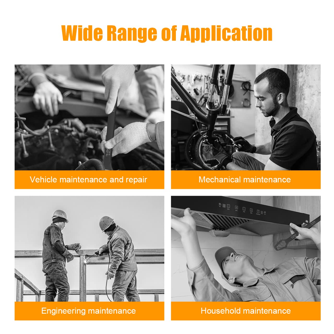 Llave de caja de doble extremo 3 a 17, llave hexagonal sólida, herramienta de reparación para tornillos y tuercas, negra, multifuncional, varios diámetros