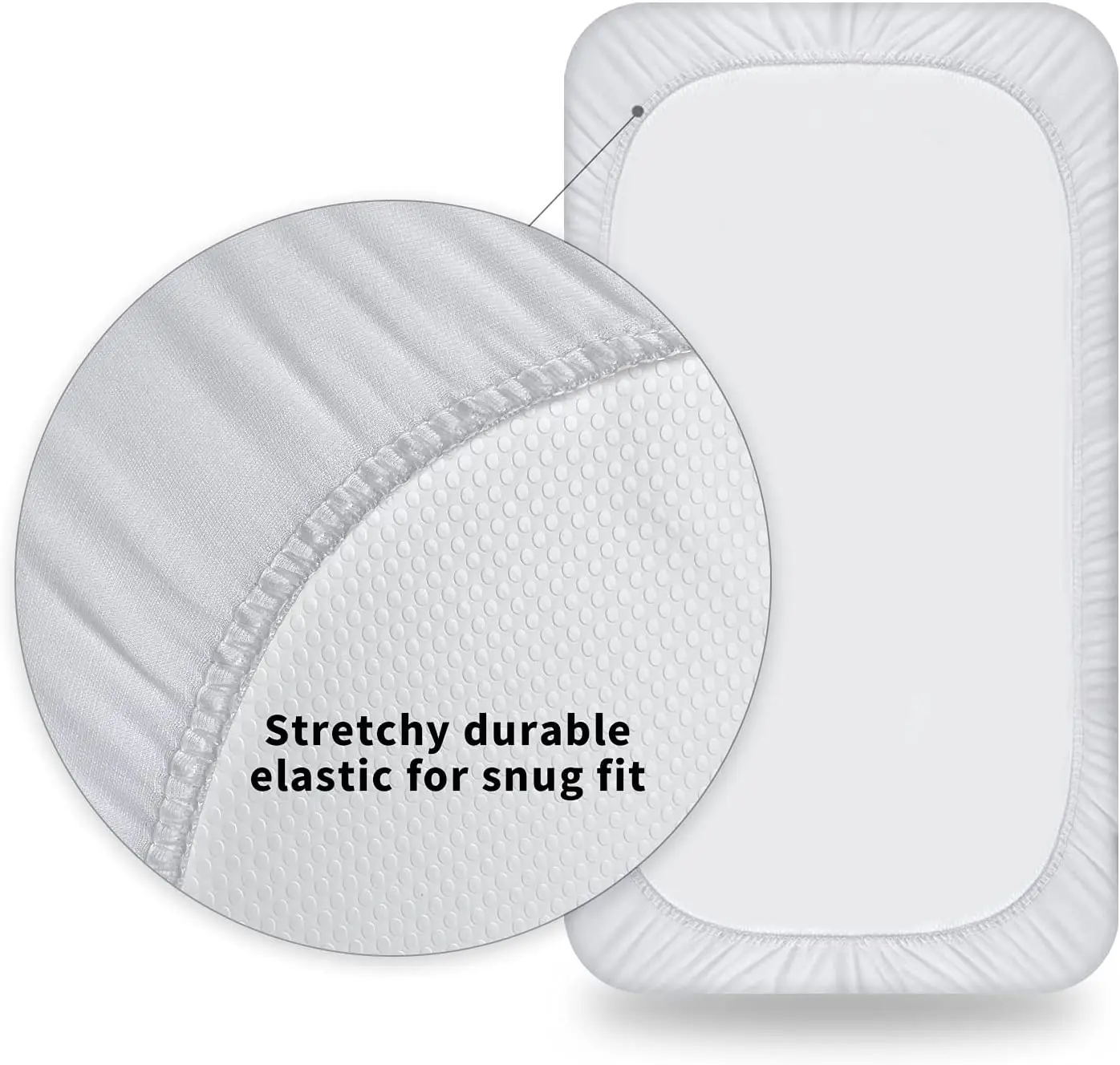 Protector de colchón impermeable para bebé, sábana ajustable, transpirable y silenciosa, funda de colchón para bebé
