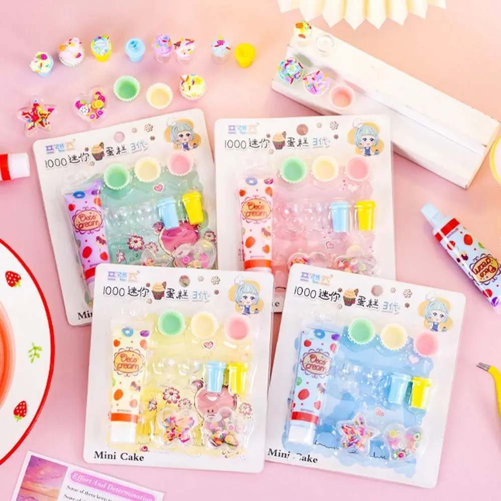 10pcs/Set Simulation Cream Children Ice Cream Dessert Making Cake Model Handmade DIY Set Leisure Entertainment Small Toys