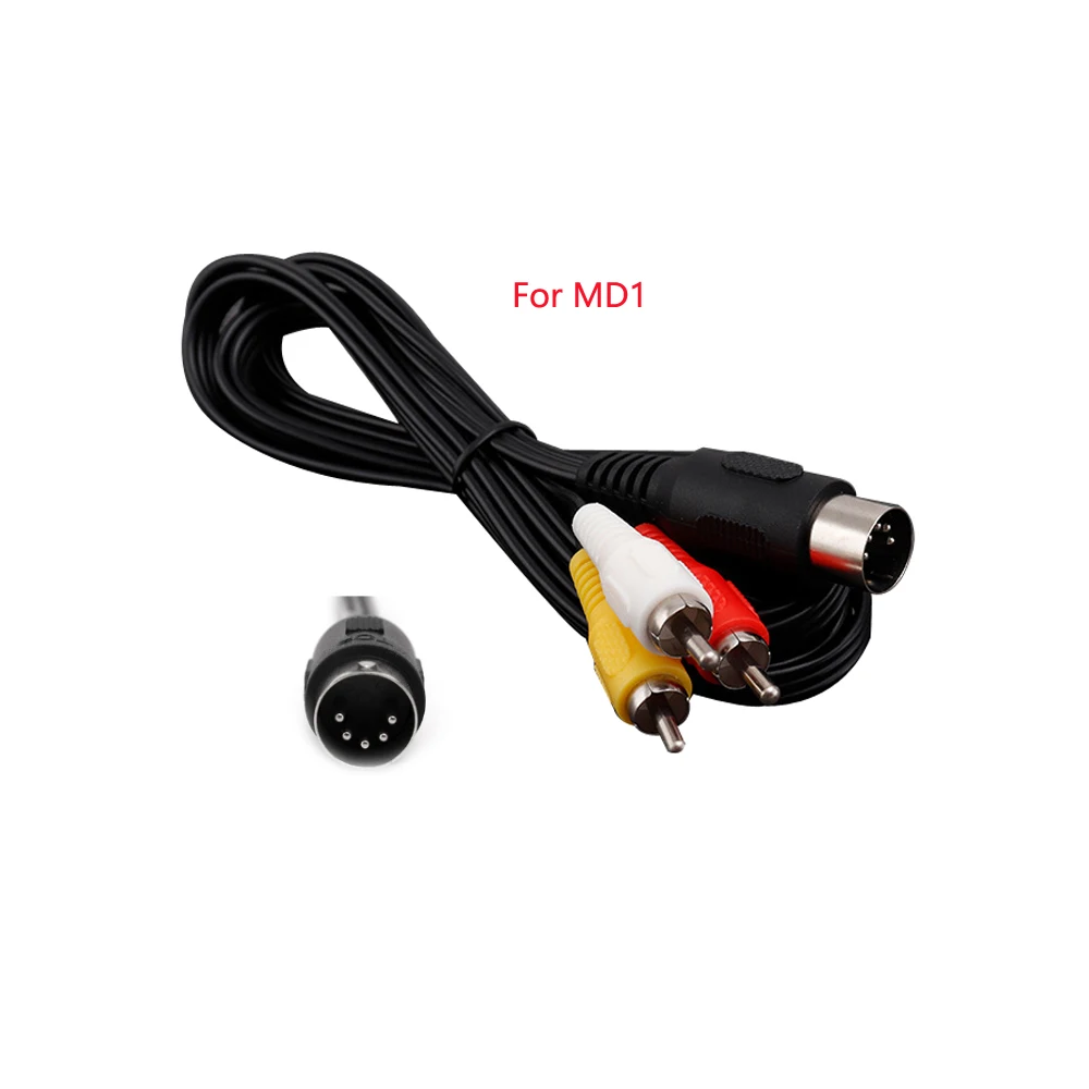 Cable de Audio y vídeo AV de alta calidad de 1,8 m para SEGA Mega Drive 1 Cable 3RCA para cable Genesis 1
