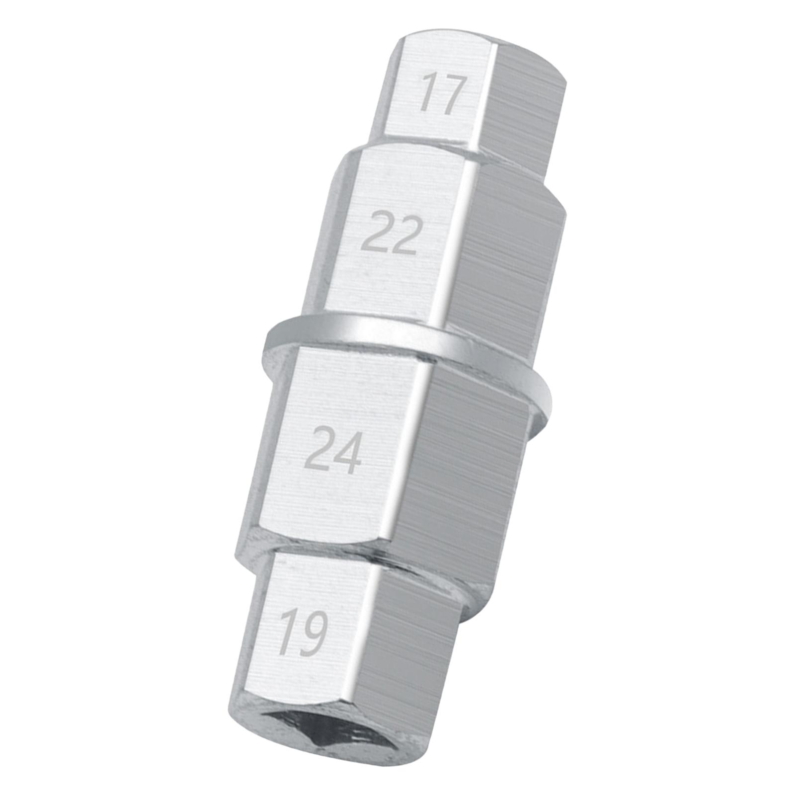 Hex Axle Tool Universal Chrome Silver Hex Wrench Removal Tool Hex Allen Axle Spindle Tool for Motorcycle Front Axle Wheel