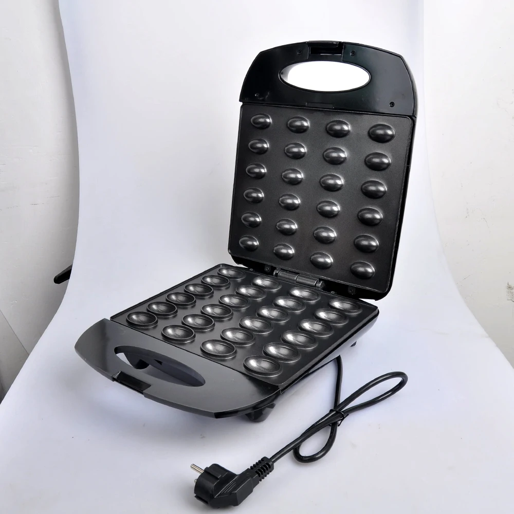 Mini Electric Walnut Cake Maker 24 Cake Troughs Automatic Nut Waffle Bread Machine Sandwich Iron Toaster Baking Breakfast Pan