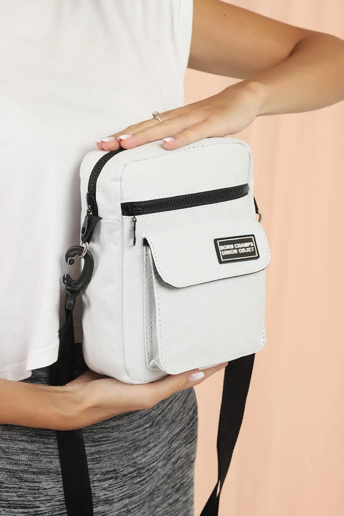 U2 White Union Odjet Tas Bahu Print (Ukuran: 22 Top: 17 Lebar: 7 Cm) Tren Mode Kualitas 2022 Musim Tas Wanita