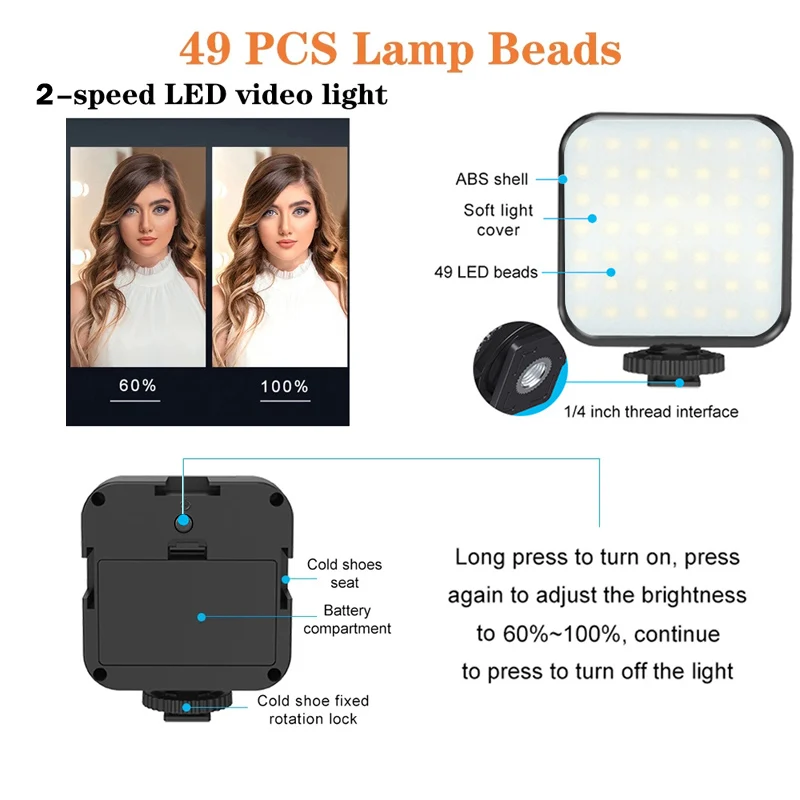 Suporte do telefone fotografia iluminação smartphone kit de vídeo microfone led selfie tripé gravação alça portátil suporte estabilizador