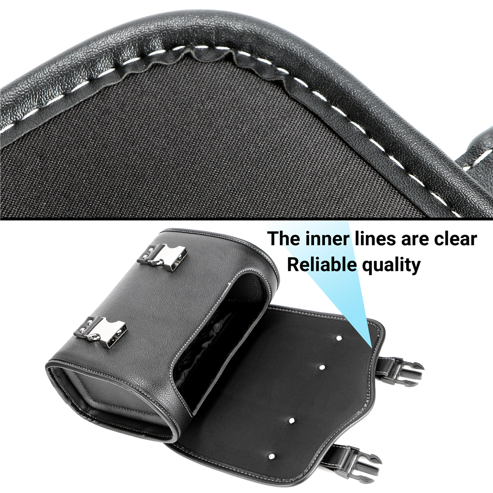 Universal Motorcycle Saddlebags Fork Bag PU Leather Luggage Pouch Side Tool Bag Saddle Bag for for Honda for Bmw for Suzuki