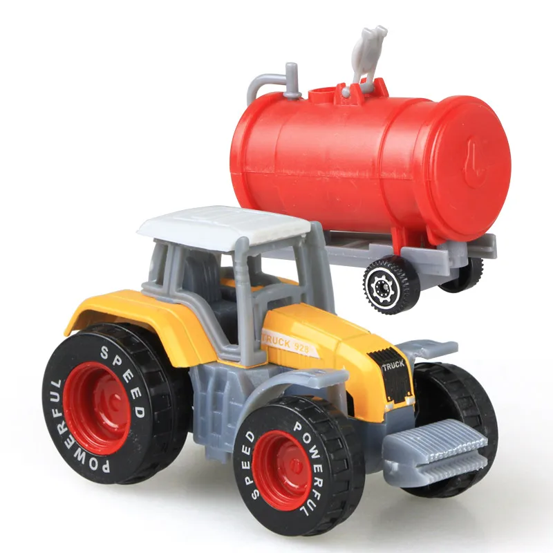 1 pçs diecast veículos agrícolas mini modelo de carro engenharia modelo de carro trator engenharia carro trator brinquedos modelo para crianças presente natal