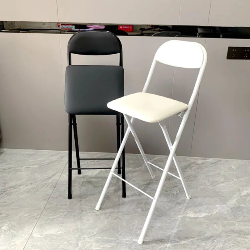 Banquinho de barra dobrável simples para casa, contador nórdico, cadeira de café, cadeira de cozinha, recepção retro, sandália, mobília doméstica, HD50BS