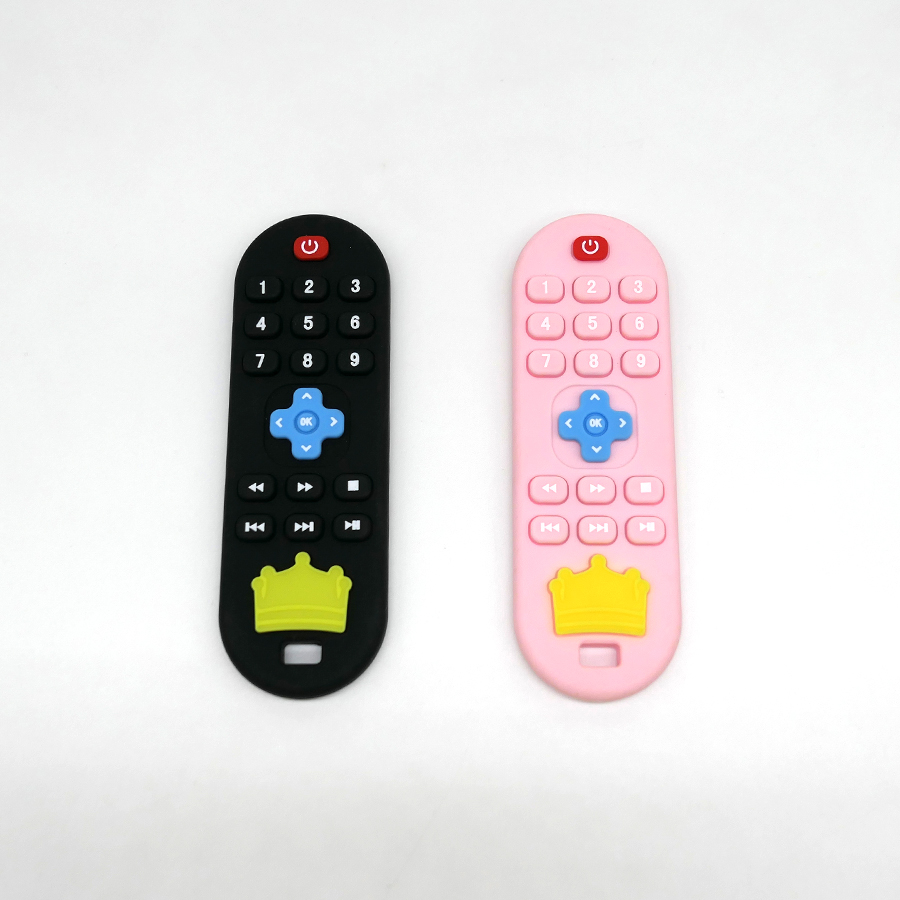 Children's Silicone Remote Control Teether Baby Oral Appetite Period Soothing Remote Control Teething Bite Gum Anti-Eating Toys