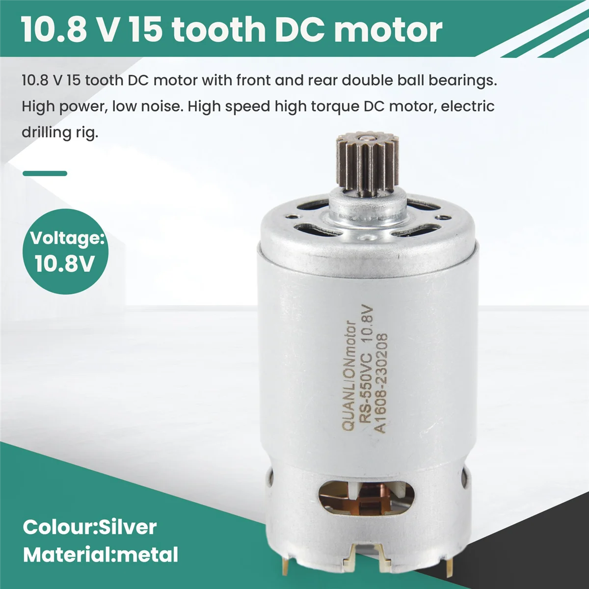 Двигатель постоянного тока с 15 зубьями 10,8 В (KV3SFN-8520SF-WR) для BOSCH GSR1080-2-LI 3601JE2000/EU, двигатель отвертки для электрической дрели, хит продаж