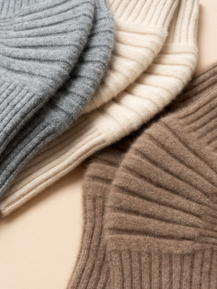 カシミアニットニーキャップニープロテクター,ユニセックス,防寒,男性と女性用,冬用,100%