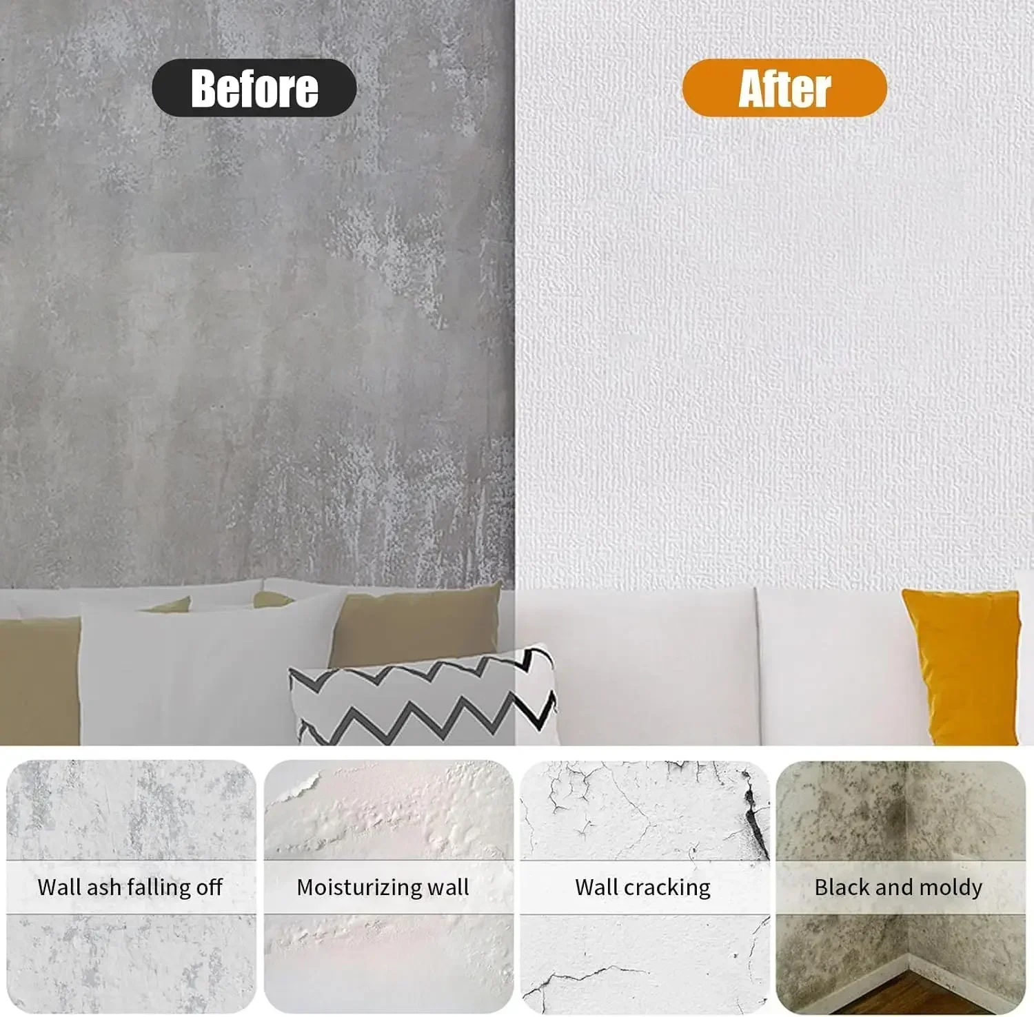 Schuim 3D linnen muurstickers zelfklevend PVC verdikt waterdicht behang voor slaapkamer woonkamer keuken badkamer drom decor