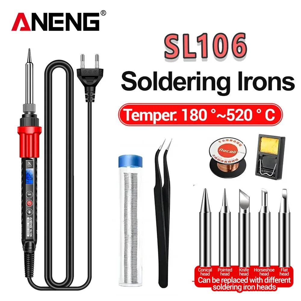 ANENG SL106 Lötkolben kit Schweiß Ausrüstung US/EU Stecker Einstellbare Temperatur Schweißen Solder Reparatur löten kit Werkzeuge