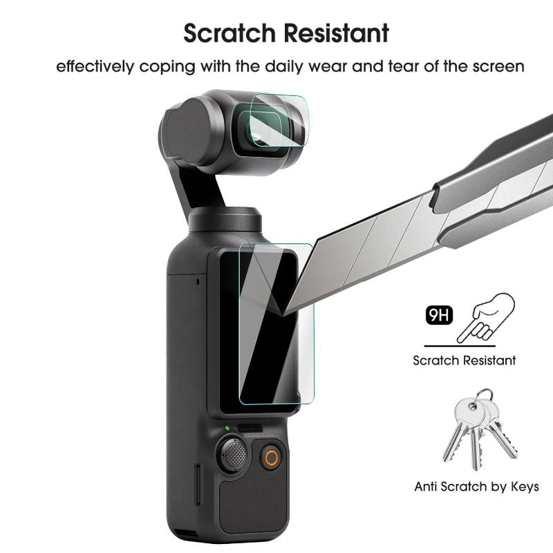 Película de vidrio templado para DJI OSMO Pocket 3, Protector de pantalla, película de lente antiarañazos, cubierta protectora para accesorios DJI Pocket 3