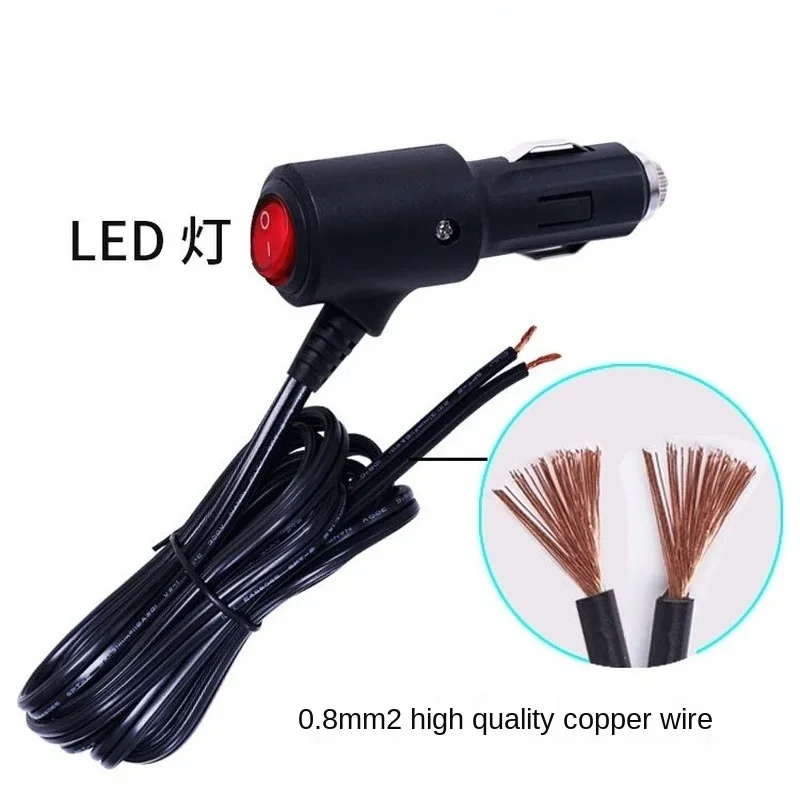 Carro motocicleta atv barco 12v 24v led interruptor liga/desliga isqueiro do carro tomada de energia conector com fusível 10a
