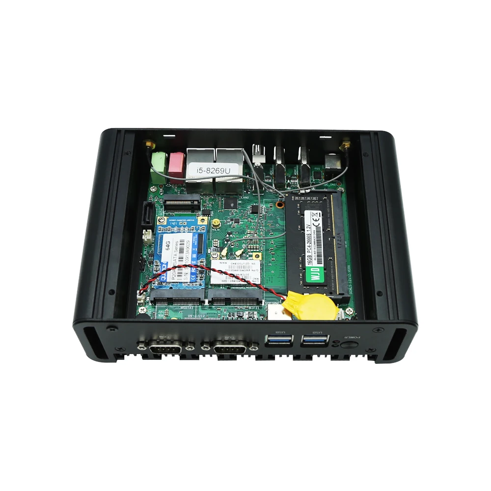 Несколько мини-промышленных компьютеров Yohirs Intel Pentium 6405U Core i7 8569U 2RS232 COM NVME SSD HD2.0 DP1.2 с графическим ПК UHD