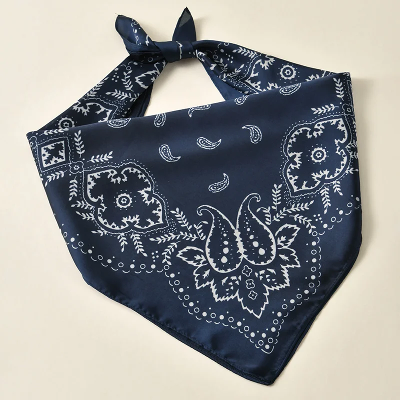 68*68cm moda Hip Hop chustka kwadratowy szalik kowbojskie orzechy nerkowca czarna opaska Paisley nadruk dla kobiet/mężczyzn/chłopców/dziewcząt