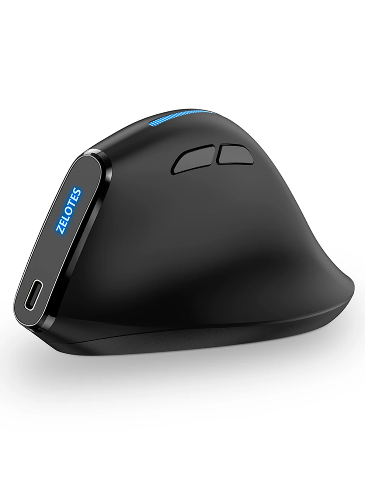 ZELOTES F36A Vertical Handheld Wireless Mouse 2.4G Wireless Rechargeable Laptop Mouse 6-button Optical mouse 3 level DPI mouse
