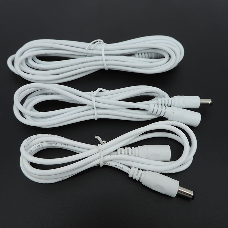 แหล่งจ่ายไฟ DC สายไฟต่ออะแดปเตอร์หญิงชายปลั๊ก 12V 5.5 มม.x 2.1 มม.สําหรับ Strip Light กล้องวงจรปิดกล้อง