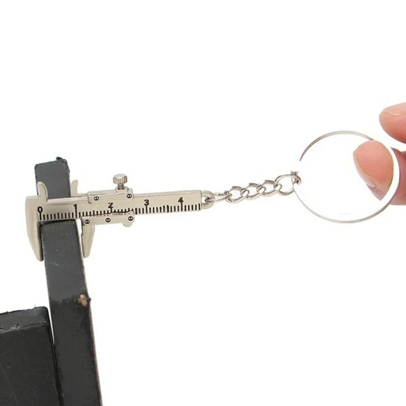 Thời Trang Mới Chìa Khóa Xe Ô Tô Mini Vernier Caliper Di Động 0-40Mm Móc Khóa Đo Gauging Dụng Cụ Xe Turbo Móc Chìa Khóa nhẫn Thước Kẹp Phanh
