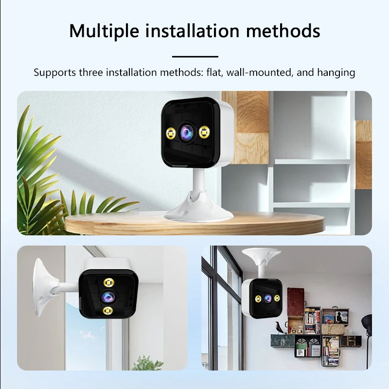 2025 nueva cámara de seguridad 2K 3MP HD Wifi cámara web inteligente para el hogar Audio bidireccional Color noche detección de movimiento cámara de vigilancia con luces