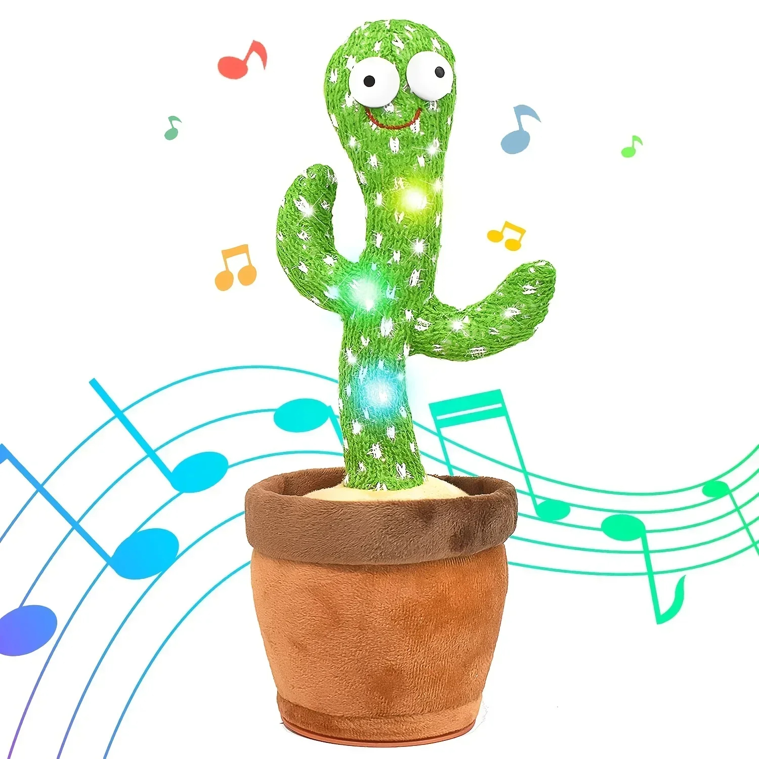 Un jouet cactus parlant qui peut être chargé, enregistré et répété. Convient au changeur de voix espagnol, anglais et arabe