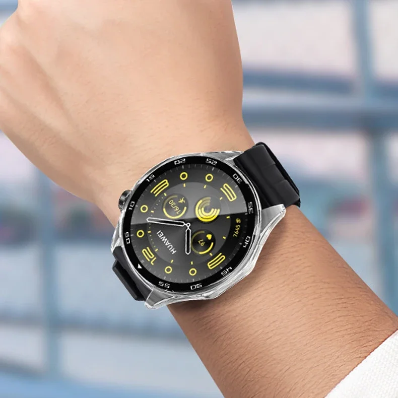 PC Case For HUAWEI Watch GT4 5 Full Coverage 46MM Protective Cover Bumper Shell Screen Protector For Huawei Watch GT5 Pro