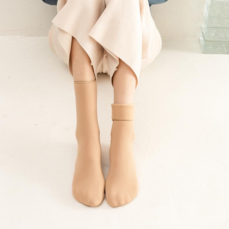 Носки женские теплые с флисовой подкладкой, 5 пар