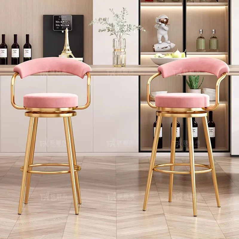 Sillas de Bar con estilo Para ocio, soporte de diseño, cómodas sillas de lujo, Taburete Alto Para Cocina, muebles modernos