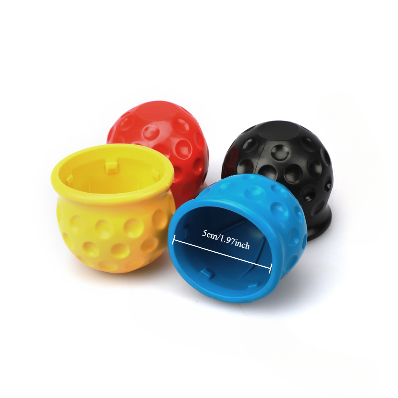 4 色ユニバーサル 50 ミリメートル牽引バーボールカバーキャップトレーラーボールカバー牽引バーキャップヒッチトレーラー牽引ボール保護カーアクセサリー